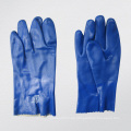 Blue Triple getaucht glatte Oberfläche PVC-Handschuh-5131